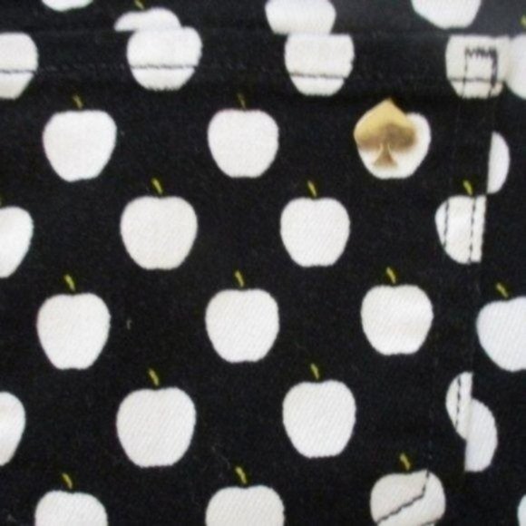 Kate Spade Broome Street Apple prt Ankle Jeans 24 - Picture 5 of 6